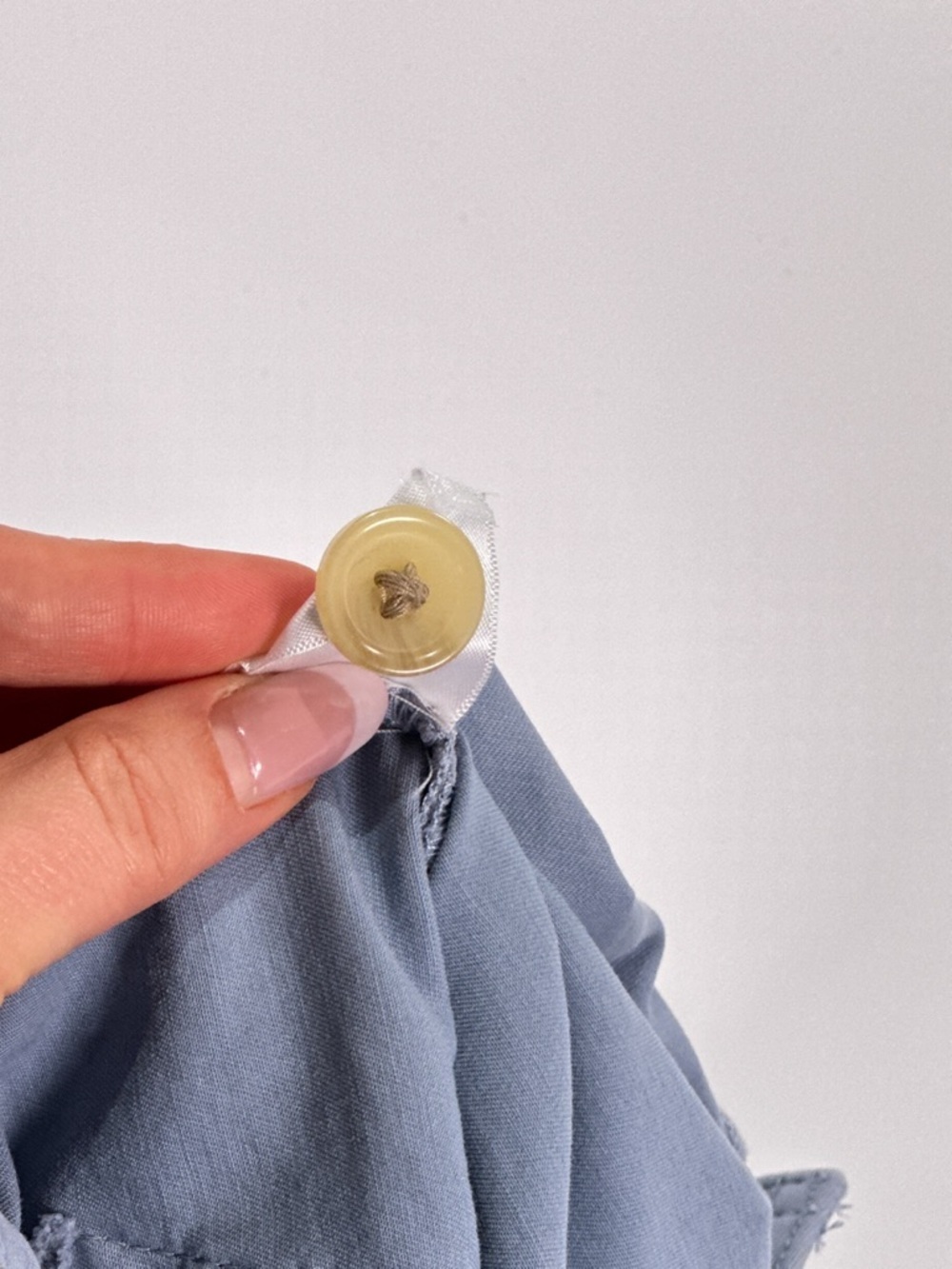 Everlane Wide Leg Crop Pants High Rise Patch Pocket Cotton Stretch Slate Blue 4 - Picture 7 of 12
